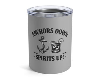 Anchors Down Anchor Tumbler | Nautical Sailor 10oz Drink Tumbler