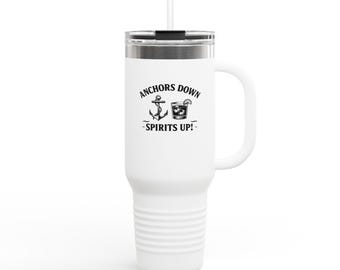 Anchors Down Spirits Up Travel Mug | 40oz Insulated Tumbler