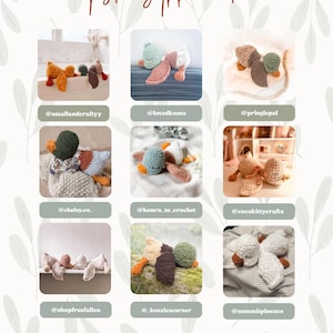 Puede incluir: Una p&aacute;gina con varios juguetes de pato de ganchillo hechos a mano en diferentes colores y estilos. El texto "Tester Appreciation" est&aacute; en la parte superior. Cada pato tiene un dise&ntilde;o &uacute;nico, con colores variados como naranja, verde y blanco. Tambi&eacute;n se incluyen identificadores de redes sociales.