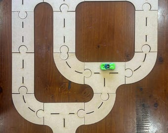 Modular Wooden Toy Road Kit | Laser Cut MDF Track (svg, dxf, stl files)