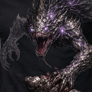 NULL ABYSS STALKER | Void Horror Predator | Dark Fantasy Monster T-Shirt