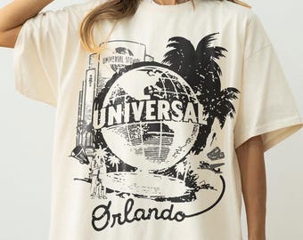 Vintage Universal Studios Orlando Shirt, Retro Universal Globe Theme Park Tee, Florida Travel Vacation Shirt, Universal Studios Souvenir Tee