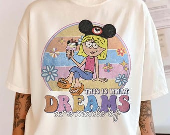Chemise Lizzie McGuire Disney confort couleurs, t-shirt c'est ce dont les rêves sont faits, chemise voyage rétro Disneyworld, tenue Magic Kingdom