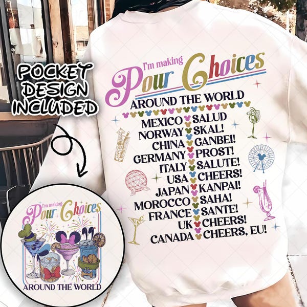 Sto facendo delle scelte in giro per il mondo Png, Bere a Epcot Png, Epcot Png, Epcot World Tour, Vacanze in famiglia Disney Png, Download digitale