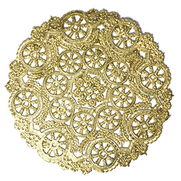 25 Gold 8 inch paper doilies, gold foil paper doilies, wedding invitation liner, party decorations, paper craft supply Free Shipping