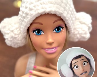 Asciugamano con testa di pecora Zoey dei cacciatori di demoni Kpop, modello all'uncinetto per berretto Yangmeori