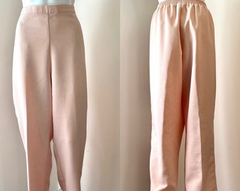 Soft Pink High Waist Pants XL 1980's for Summer