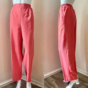 Coral Pink High Waist Pants XL 1980&#39;s