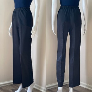 Black 80&#39;s High Waist Pants Elastic Waist XXS/XS