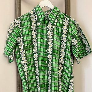 Men's Retro Hawaiian Shirt Cotton Seersucker image 1