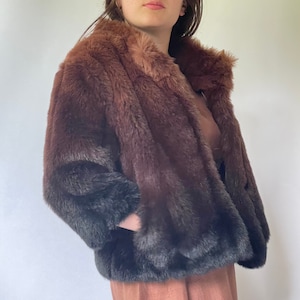 Faux fur ombre coat hotsell