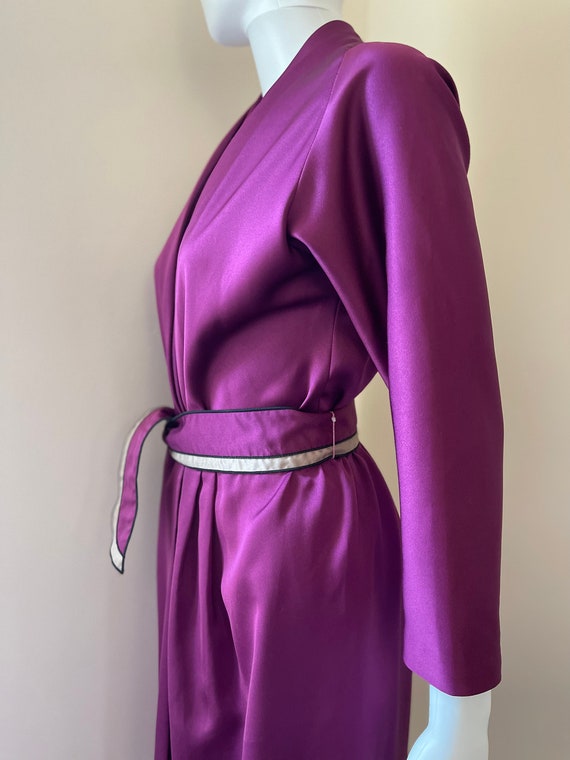 1970's Wrap Style Dress Purple - image 4