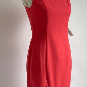 1980's Linen Look Two Piece Set Sleeveless Dress with Oversized Blazer NWT image 3