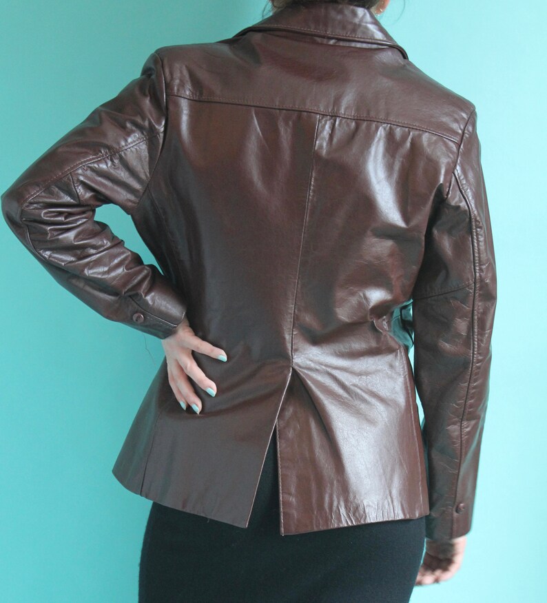 Leather Blazer 1970/'s Vintage Medium