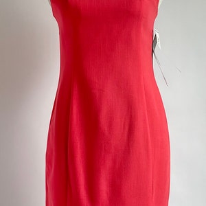 1980's Linen Look Two Piece Set Sleeveless Dress with Oversized Blazer NWT image 2