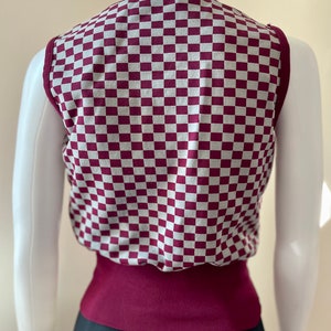 1970's Sleeveless Checked Top XS/S image 3