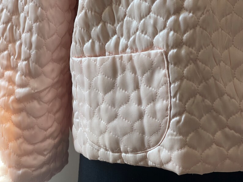 Pink Quilted Textron Bed Jacket M XL image 6