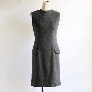 1960&#39;s Sleeveless Wool Dress Medium Anne Fogarty Boutique