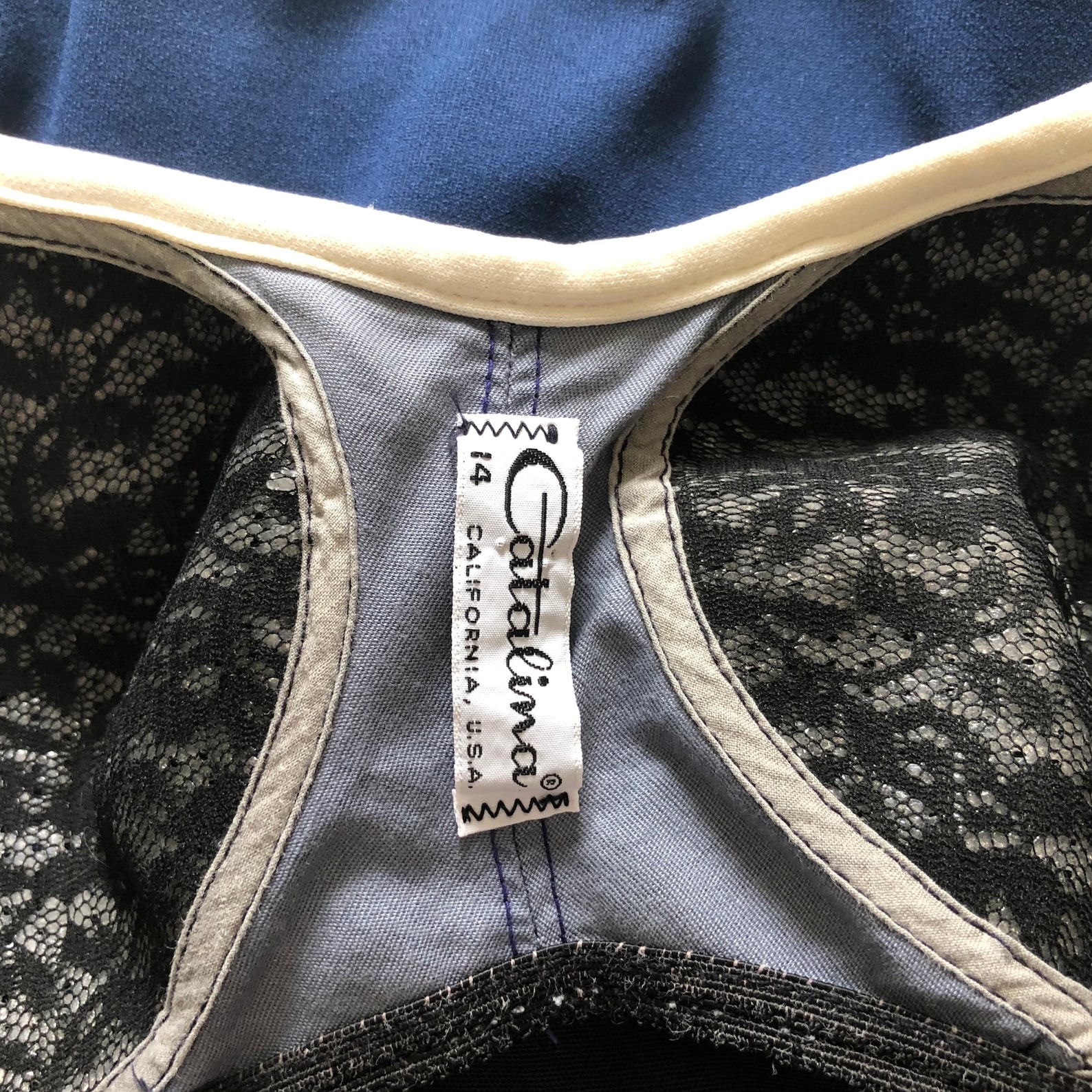 Catalina Swimwear Navy Blue One-piece Medium | Etsy