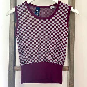 1970's Sleeveless Checked Top XS/S image 4