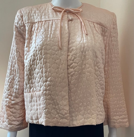 Pink Quilted Textron Bed Jacket M - XL