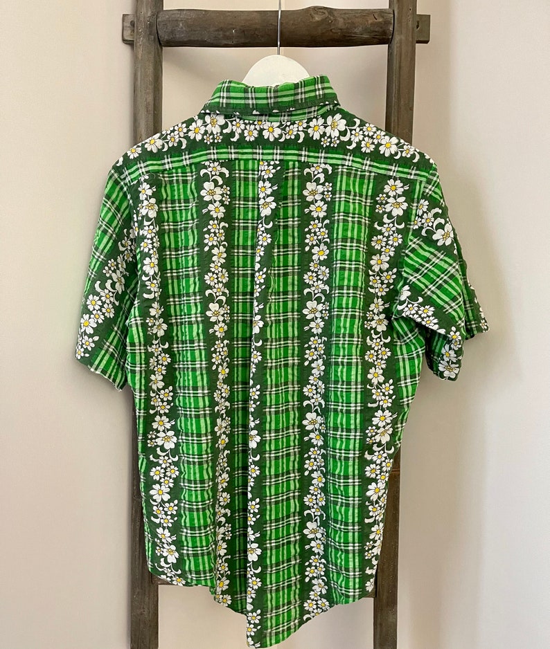 Men's Retro Hawaiian Shirt Cotton Seersucker image 4