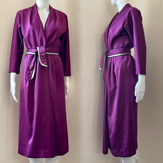 1970's Wrap Style Dress Purple - image 1