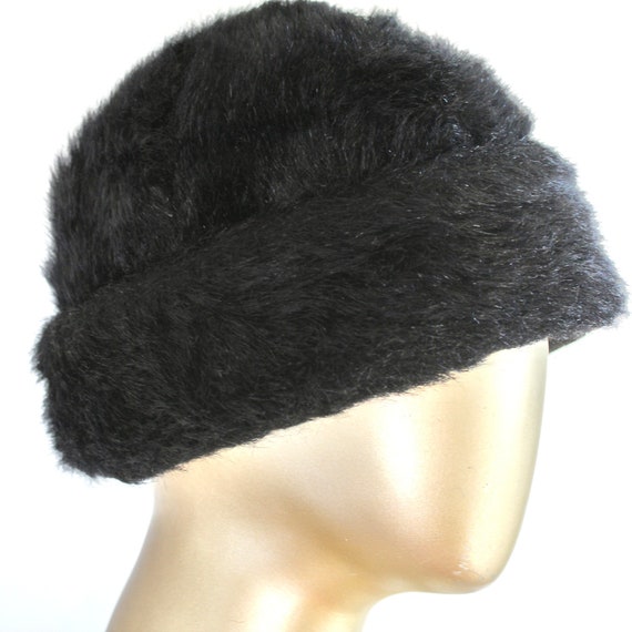 Faux Fur Beanie Black - image 1