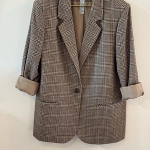 1980’s Oversized Wool Blend Tweed Blazer XXL Unisex
