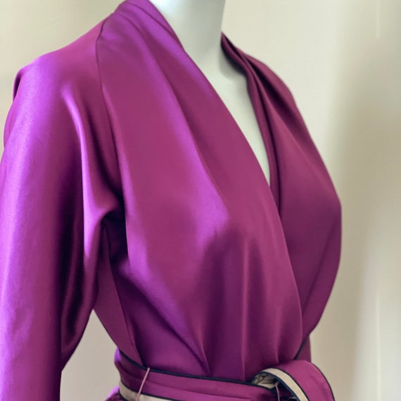 1970's Wrap Style Dress Purple - image 3