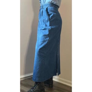 1980&#39;s Denim Maxi Skirt Medium