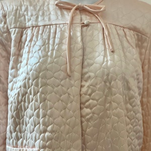 Pink Quilted Textron Bed Jacket M XL image 3