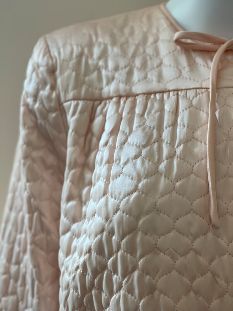 Pink Quilted Textron Bed Jacket M XL image 5