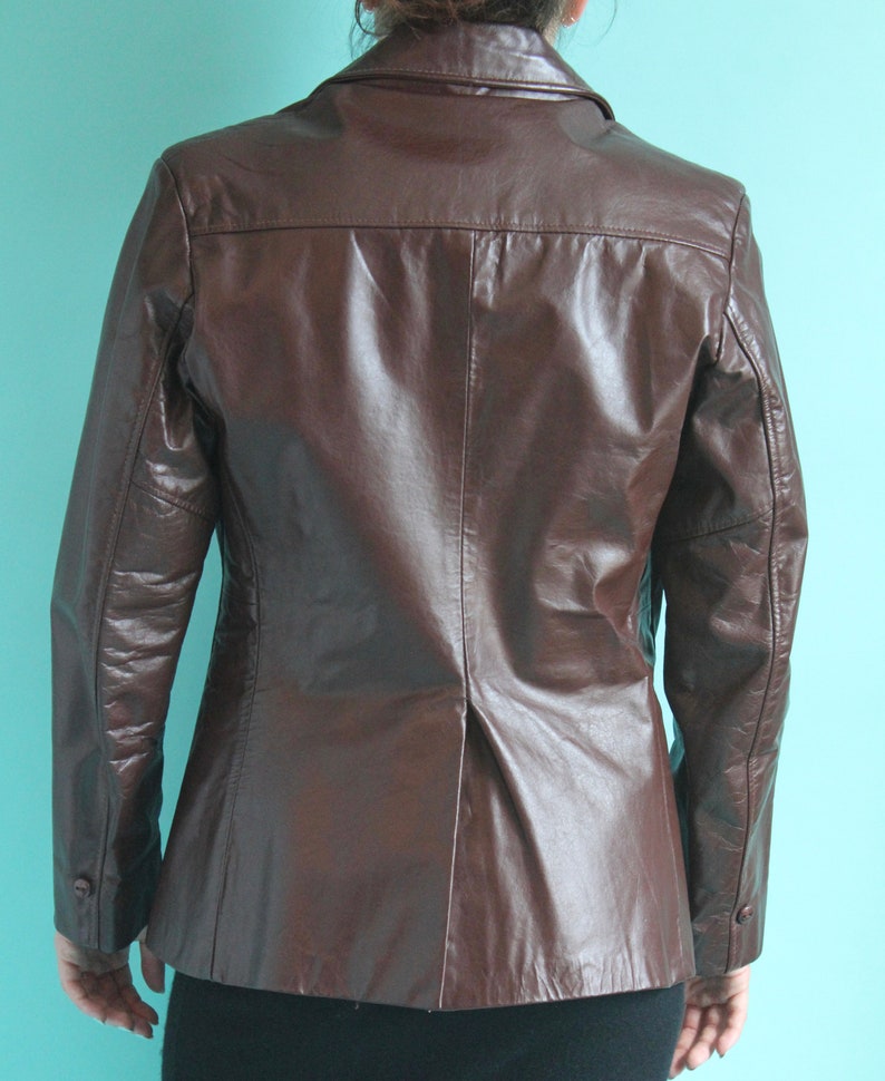 Leather Blazer 1970/'s Vintage Medium