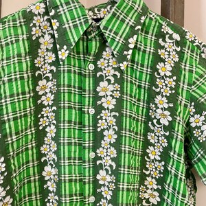 Men's Retro Hawaiian Shirt Cotton Seersucker image 2