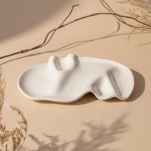Handmade Ceramic Serving Platter | Terra Wave Charcuterie Board | Organic Snack Plate | Unique Housewarming Gift | Gift Ready Packaging