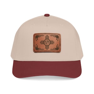 New Mexico Cap Zia Leather Patch Snapback