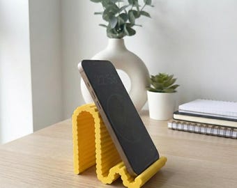 Minimalist Phone Stand | Modern Desk iPhone Stand | 3D Printed | 18 colors