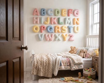 Personalized 3D Bubble Letters | Custom Baby Name Wall Decor | Glossy Nursery Sign | 24 Colors