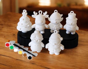 DIY Christmas Ornament Painting Kit, 3D Printed Holiday Craft