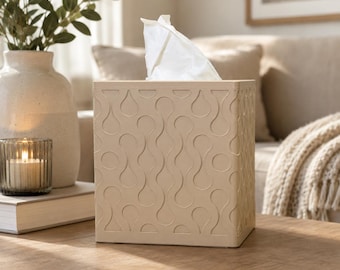 Modern Tissue Box Cover | Tissue Box Square Home Decor | Kleenex Box Cover | 24 Colors