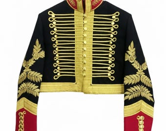 Handmade Hussar Jacket – Embroidered Parade Coat, Ladies Officer Uniform