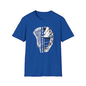 EHS Senior MANAGER Lacrosse Helmet Graphic T-Shirt | Team Jersey Name & Number Customizable