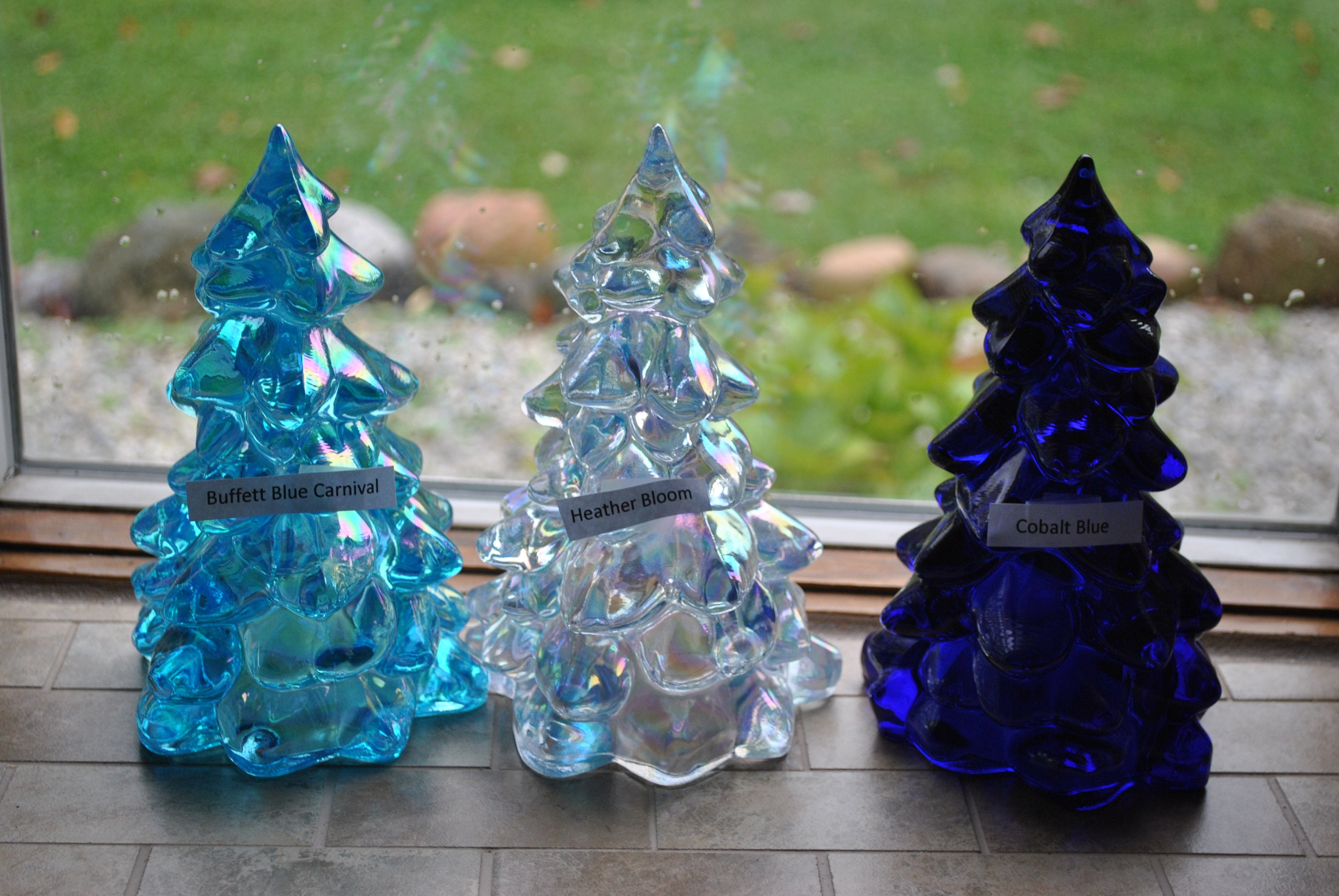 Crisscross Design, Multi-colored, Christmas Ball Ornament, Handblown Glass,  14 K Gold Trim 