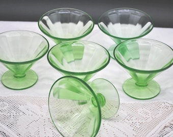 ウランガラスのシャーベットボウル2個 - Etsy 日本