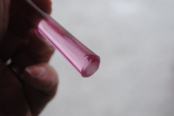 Art Glass Encased Clear, Pink and White Perfume D… - image 4