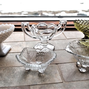 Vintage Glass Salt Cellar Set: Westmoreland, Fostoria, Cambridge