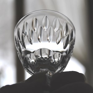 Tiffin Franciscan Larue 6 Cordial Glasses Hand Blown Cut Crystal