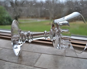 Fostoria Clear Tall Sherbet / Champagne in Blown Glass Dolly Madison Pattern