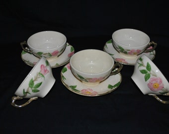 フランシスコ・デザートローズ陶器カップ＆ソーサーセット